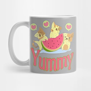 Watermelon Eating Kittens Mug